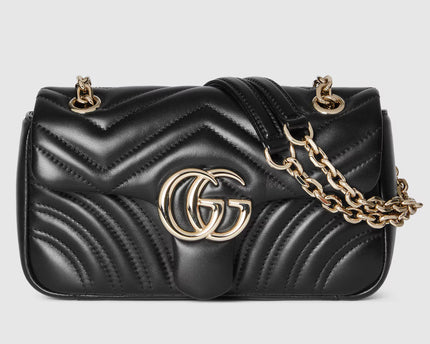 Sac à épaule GG Marmont petit format - Noir