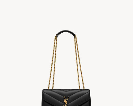 LOULOU MEDIUM EN CUIR MATELASSÉ  - YSL - Noir