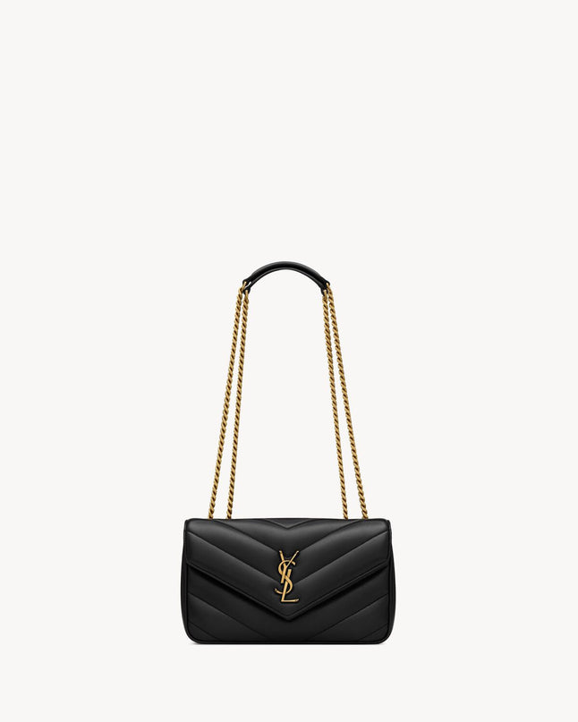LOULOU MEDIUM EN CUIR MATELASSÉ  - YSL - Noir