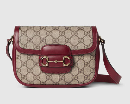Sac à épaule Gucci Horsebit 1955 petit format - Rouge