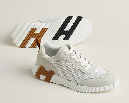 Hermès Bouncing blanc/maron/noir