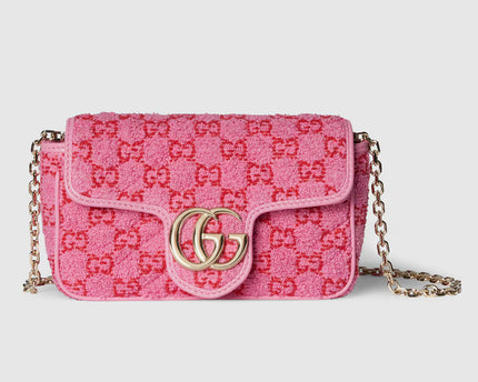 Sac à épaule GG Marmont petit format - Rose