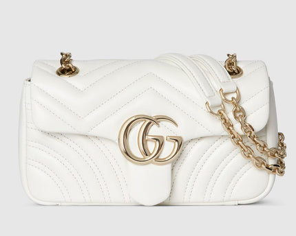 Sac à épaule GG Marmont petit format - Blanc