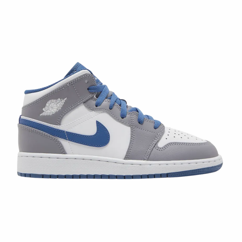 Air Jordan 1 Mid True Blue Cement