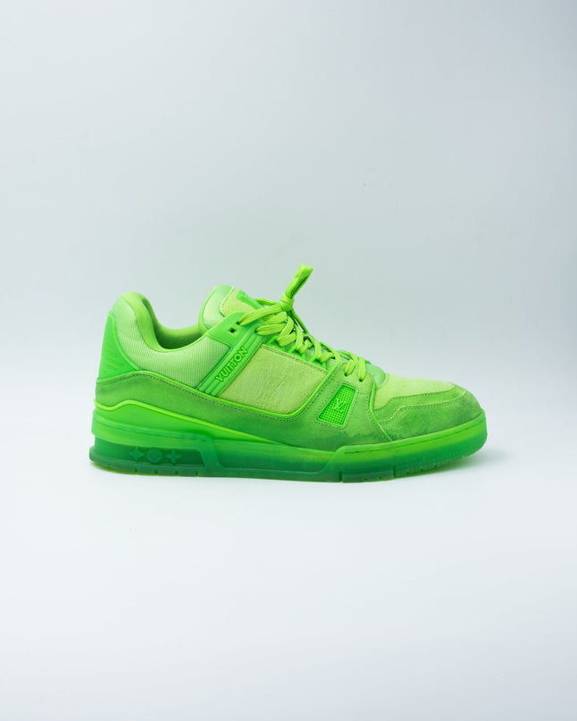 Sneaker LV Trainer Fluroescent Green