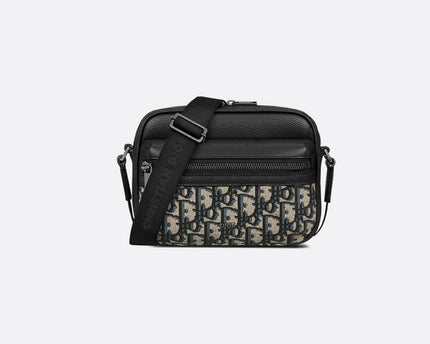 Mini sac Messenger Dior zippé Rider 2.0 Noir et Beige