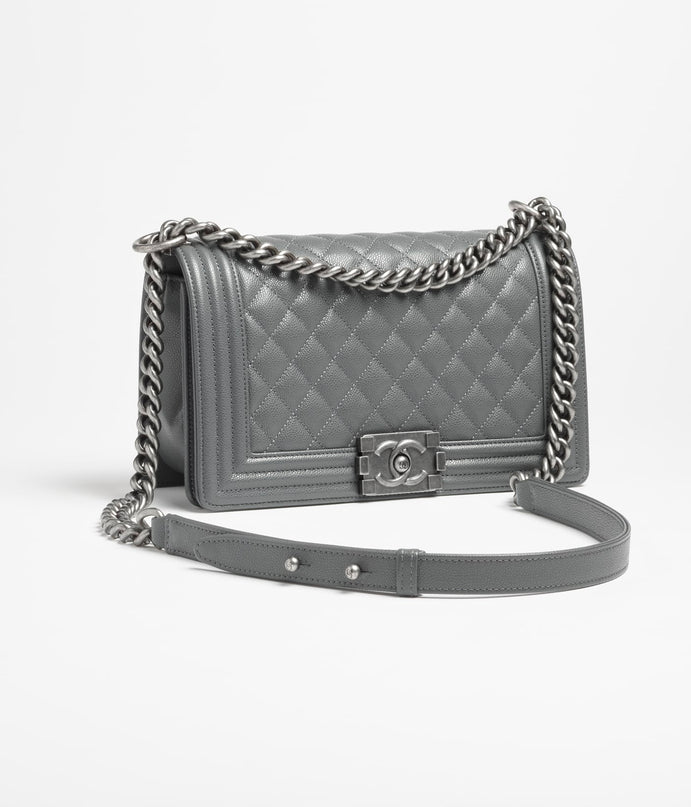 SAC BOY CHANEL GRIS