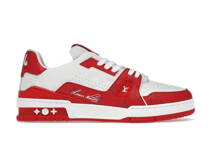 Sneaker LV Trainer 54 Signature Rouge Blanc