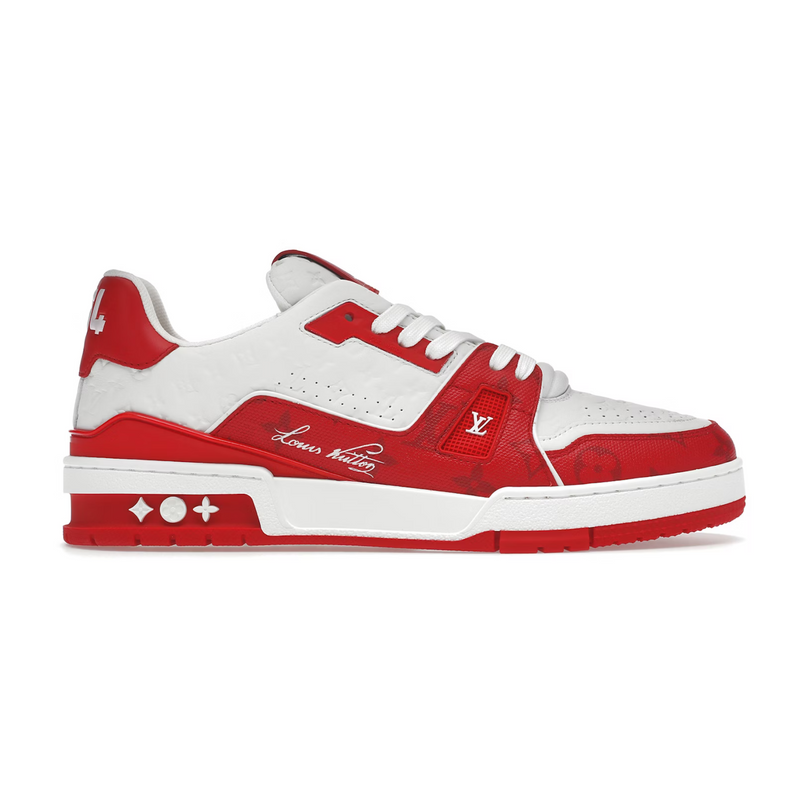 Sneaker LV Trainer 54 Signature Rouge Blanc