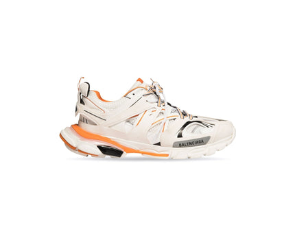 Sneaker Track blanche et orange