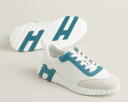 Sneakers Hermès blanc / bleu minéral