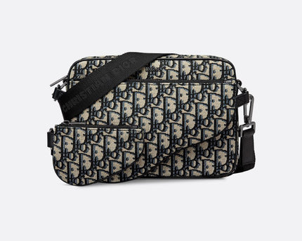 Triple Pouch Saddle Dior Noir et Beige