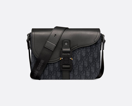 Sac Messenger à rabat Saddle Small Dior - Noir