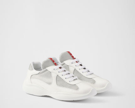 Baskets Prada America’s Cup en tissu Bike blanc