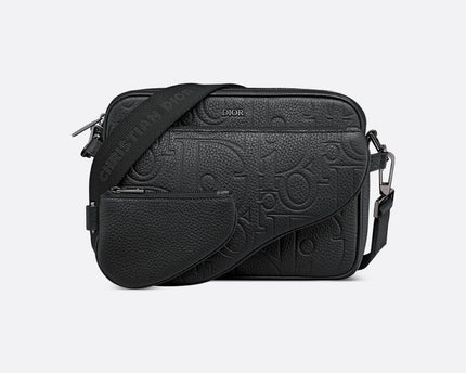 Triple Pouch Saddle Cuir Dior - Noir