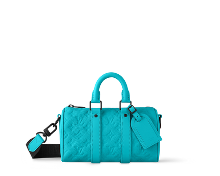 Sac Keepall Bandoulière 25 Noir Cuir - LV - Bleu