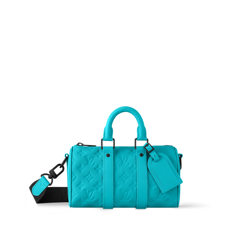 Sac Keepall Bandoulière 25 Noir Cuir - LV - Bleu