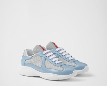Baskets Prada America’s Cup en tissu Bike bleu ciel