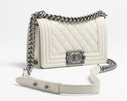 PETIT SAC BOY CHANEL BLANC