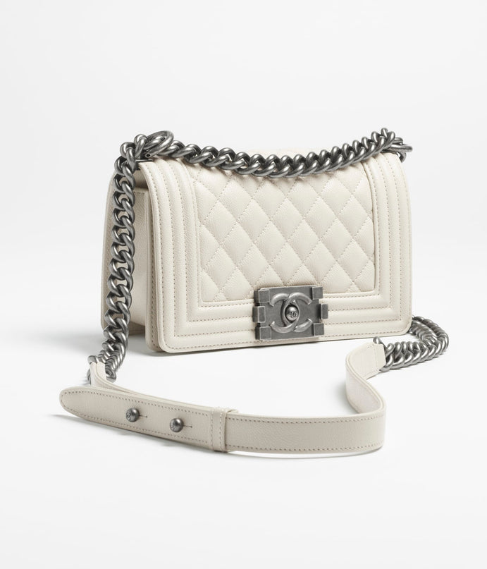PETIT SAC BOY CHANEL BLANC