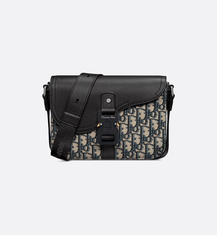 Sac Messenger à rabat Saddle Small Dior - Beige Noir