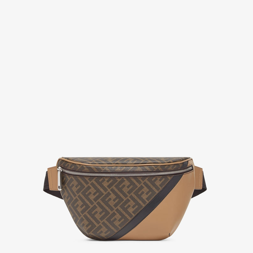Sac banane Fendi Diagonal - Marron