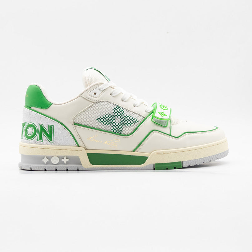 Sneaker LV Trainer Velcro Green Mesh
