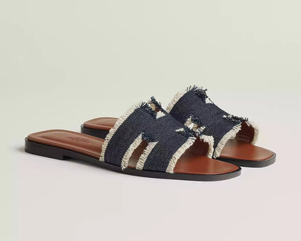 Sandales Oran - Bleu brut - Hermes