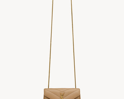 LOULOU MINI EN CUIR D'AGNEAU  - YSL - Beige