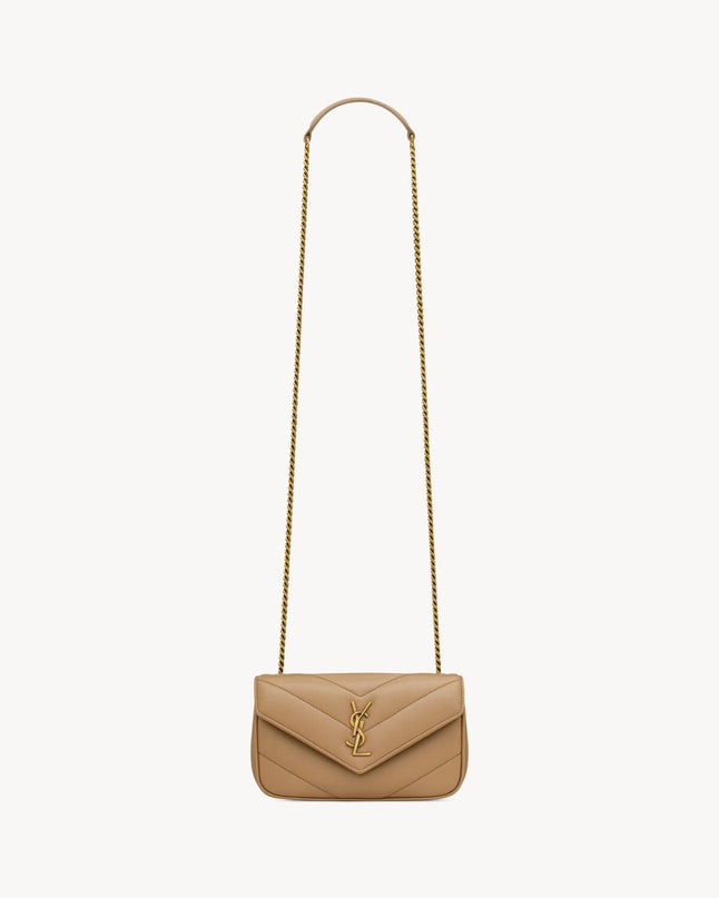 LOULOU MINI EN CUIR D'AGNEAU  - YSL - Beige