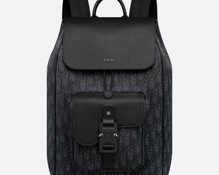 Sac à dos à rabat Saddle - Dior - Noir