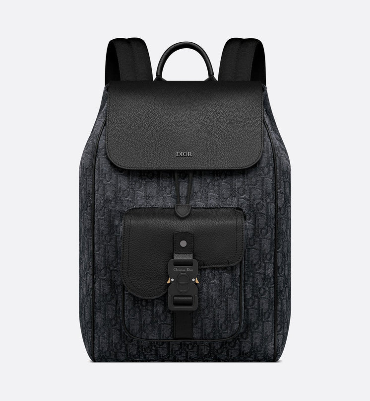 Sac à dos à rabat Saddle - Dior - Noir