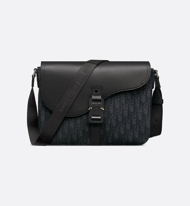 Sac Messenger à rabat Saddle Medium Dior - Noir