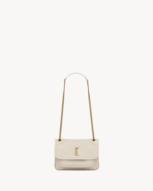 MINI NIKI EN CUIR D'AGNEAU GRAINÉ - YSL - Blanc