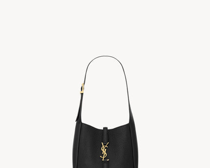 LE 5 A 7 BABY SOUPLE EN CUIR GRAINÉ  - YSL - Noir