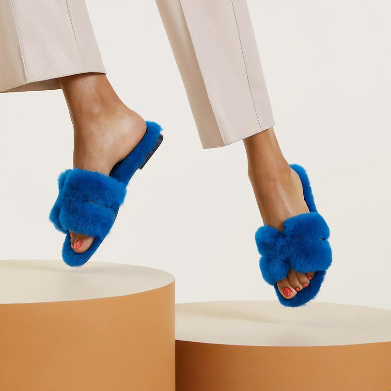 Sandales Oran - Bleu océan - Hermes