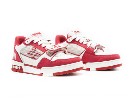 Sneaker LV Trainer Scratch Rouge