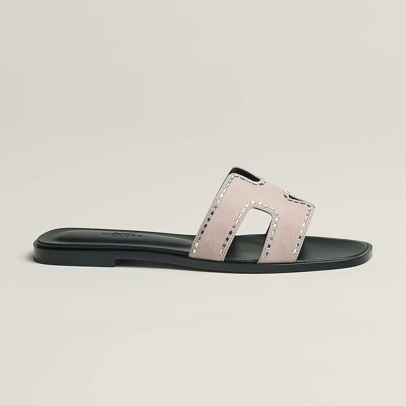 Sandales Oran - Porcelaine rose - Hermes