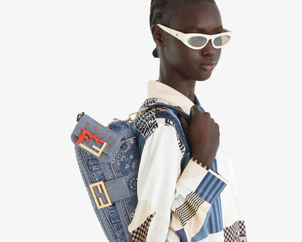 Sac Fendi Baguette - Bleu jeans