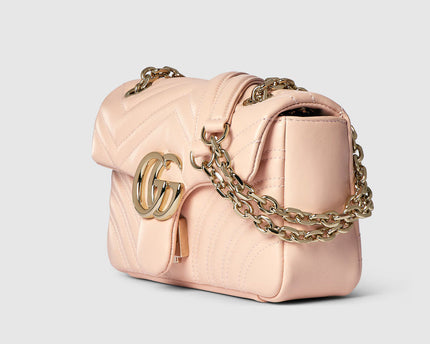 Sac à épaule GG Marmont petit format - Rose