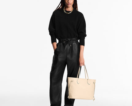 Sac Neverfull MM- LV - Blanc cassé