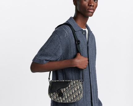Sac Messenger Saddle Dior - Noir Beige