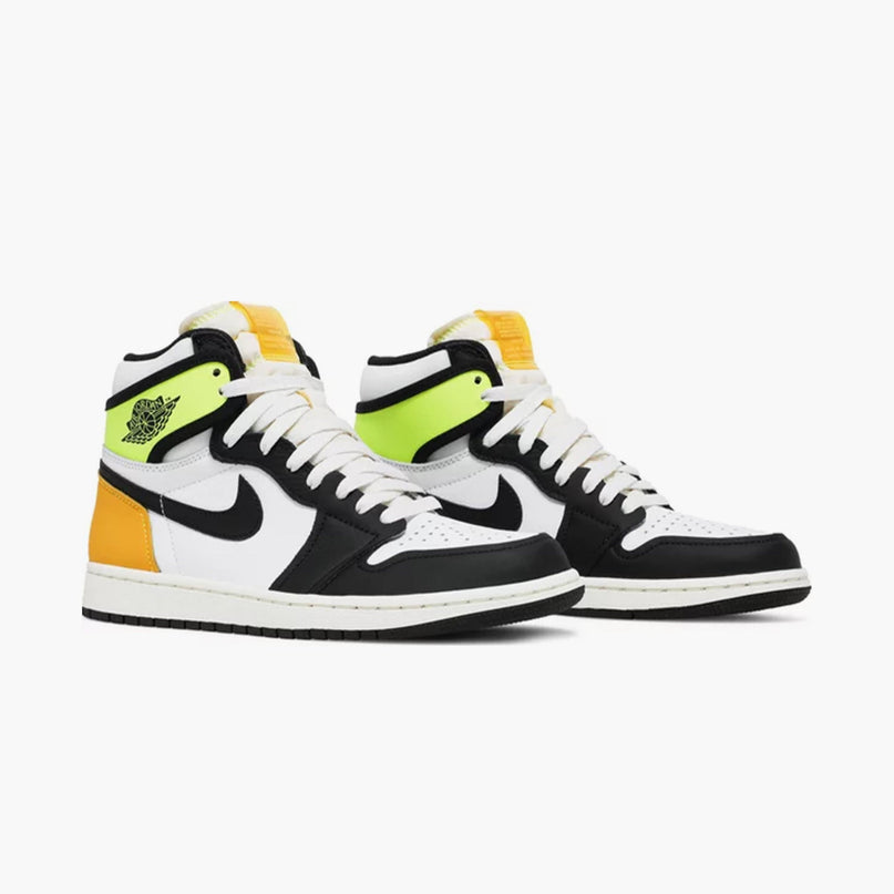 Air Jordan 1 Retro High White Black Volt University Gold