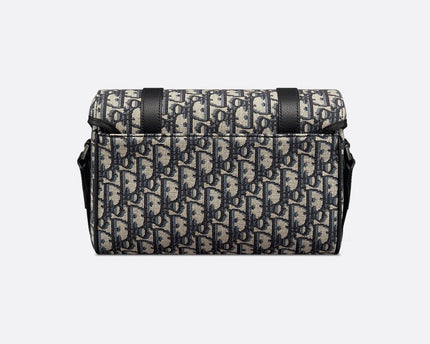 Sac Messenger à rabat Dior Hit The Road Noir et Beige