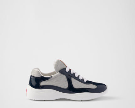 Baskets Prada America’s Cup en tissu Bike bleu roi