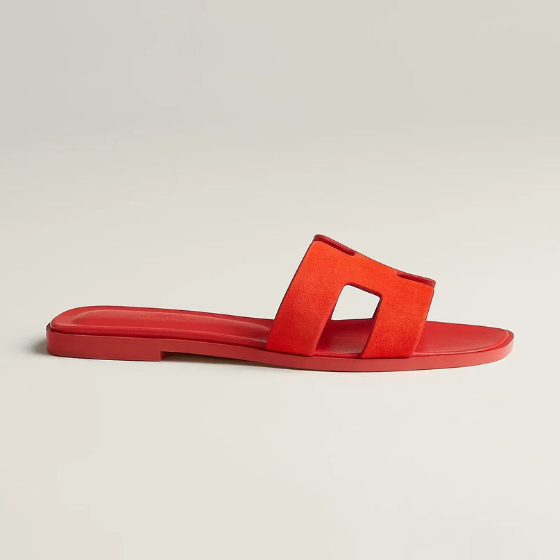 Sandales Oran - Rouge Grenadine - Hermes