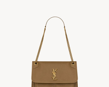 NIKI MEDIUM EN CUIR D’AGNEAU GRAINÉ  - YSL - Marron