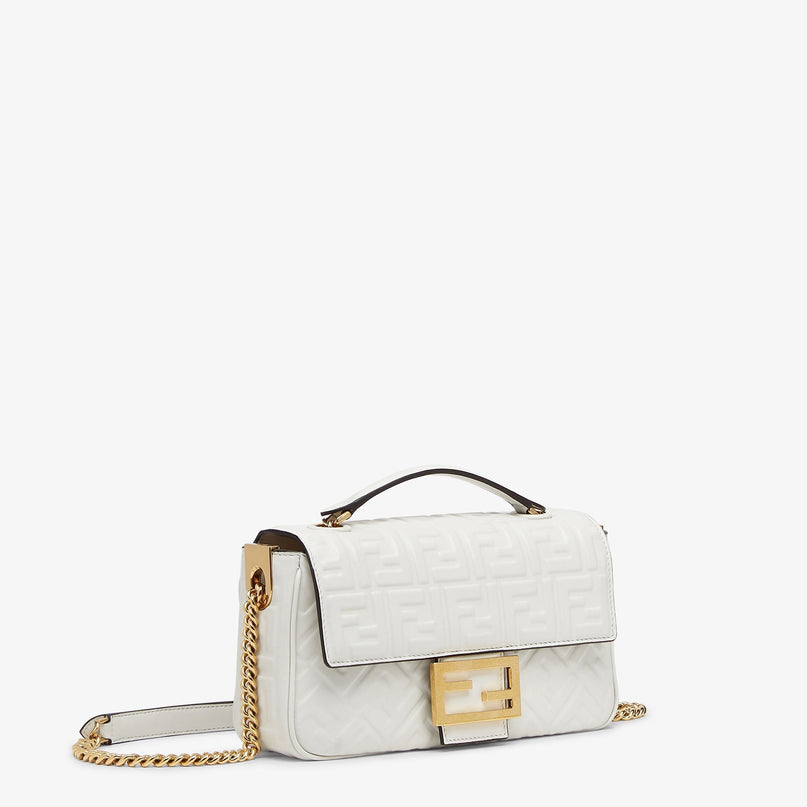 Sac Fendi Baguette Chain Midi - Blanc