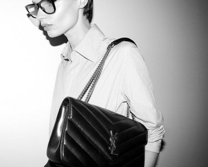 LOULOU SMALL EN CUIR MATELASSÉ  - YSL - Noir