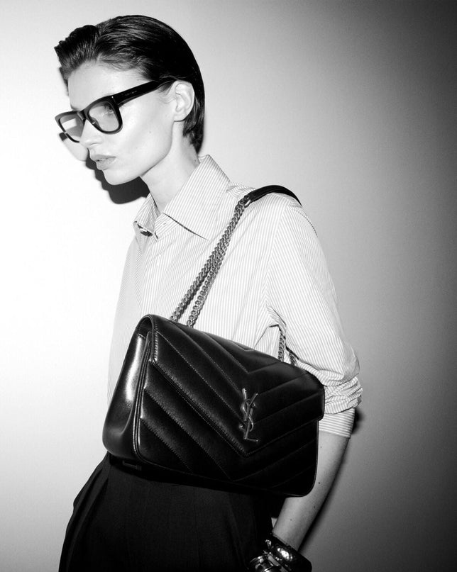 LOULOU SMALL EN CUIR MATELASSÉ  - YSL - Noir
